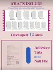 24-Piece Press-On Nails with Heart Design - 4