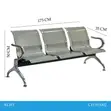 Brand New 3-Seater Metal Waiting Chair - 1