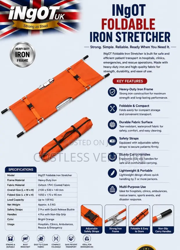 Ingot Foldable Iron Stretcher - 1