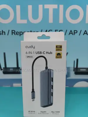 Cudy 6-in-1 USB-C Hub with Gigabit Ethernet