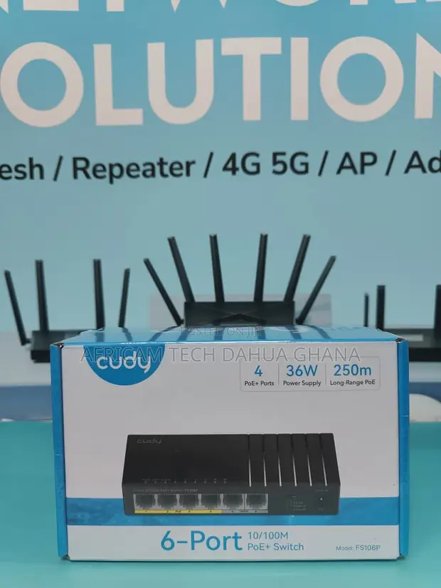 Cudy 6-Port PoE+ Switch (FS106P) - 1