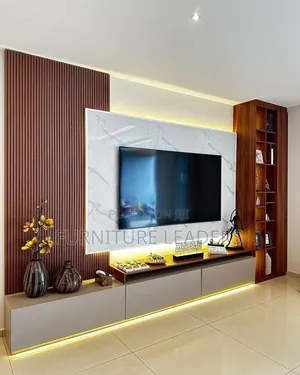 Wood-Mode TV Wall Unit with LED