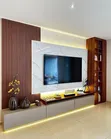 Wood-Mode TV Wall Unit with LED - 1