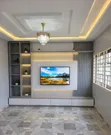 TV Wall Unit with Fluted Panel and LED - 2