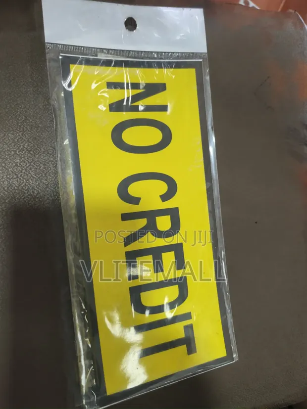 No Credit Signage for Shopping Areas - 1