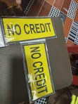 No Credit Signage for Shopping Areas - 2