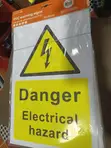 Hazard Electric Danger Sign 20x30cm - 2