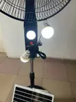 Solar Rechargeable Fan with Remote & LED Bulbs - 3