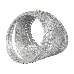 Galvanized Concertina Razor Wire - 80m Coil