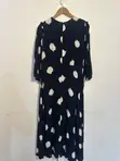 M&S Navy and White Abstract Spot-Print Midaxi Tea Dress - 1