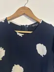 M&S Navy and White Abstract Spot-Print Midaxi Tea Dress - 5