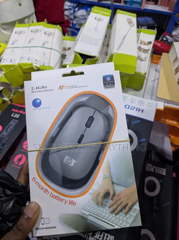 HP 2.4GHz Wireless Mouse with USB Adapter - 1