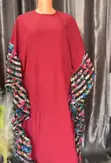 Beautiful Wine Red Bubu Dress - 2