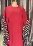 Beautiful Wine Red Bubu Dress - 3