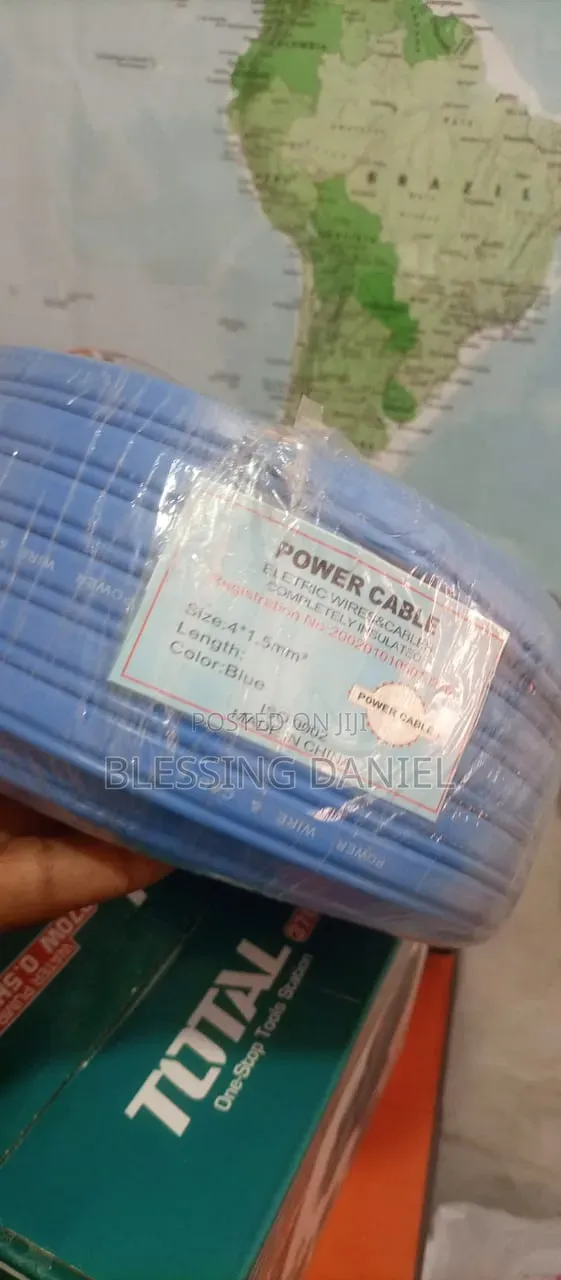 Blue Electrical Cable - 8 Core, 8mm Thickness - 1