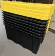 Plastic Storage Containers - Black with Yellow Cover - 2