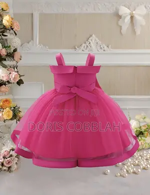 Beautiful Pink Party Dress for 1-2 Year Old Girl