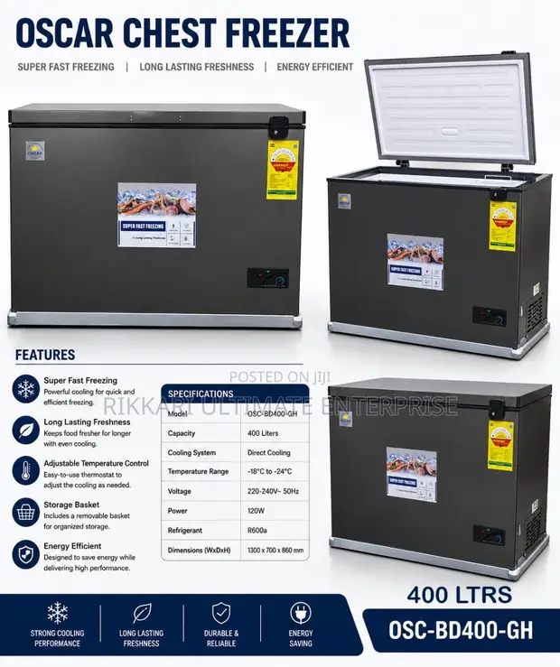 Oscar Chest Freezer 400L - 1