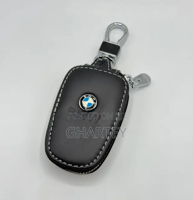 Premium Leather Key Fob Cover for Honda with Clip - 1