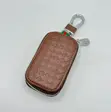 Premium Leather Key Fob Cover with Clip for Honda - 4