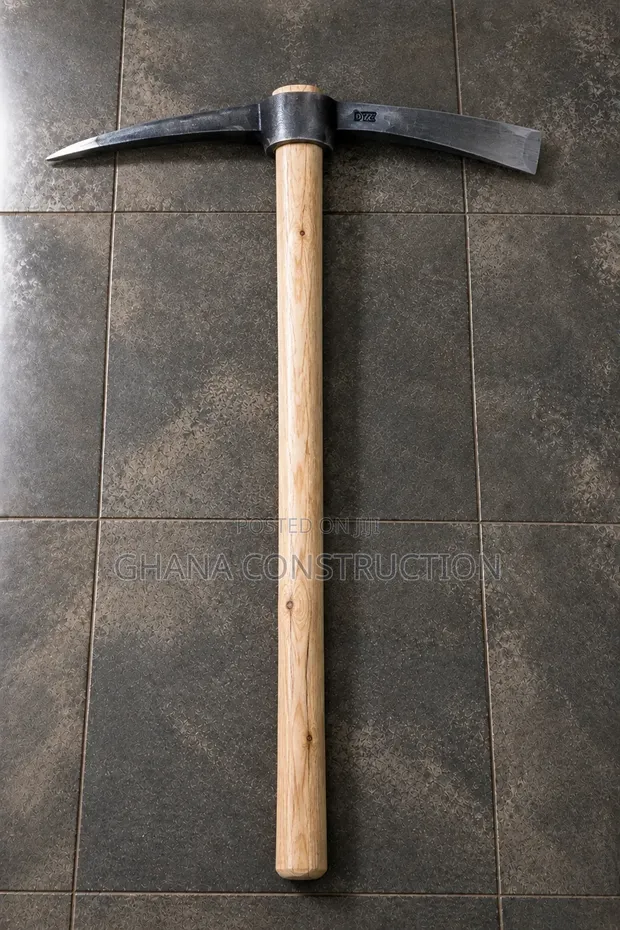 Heavy Duty Pickaxe with Wooden Handle - 1