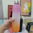 BPA-Free 1000ML Frosted Motivational Water Bottle with Time Marker - 1