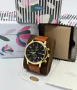 Men's Fossil Chronograph Leather Watch - 2