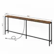 Console Table with Power Outlet & USB Ports (200cm), Narrow - 1
