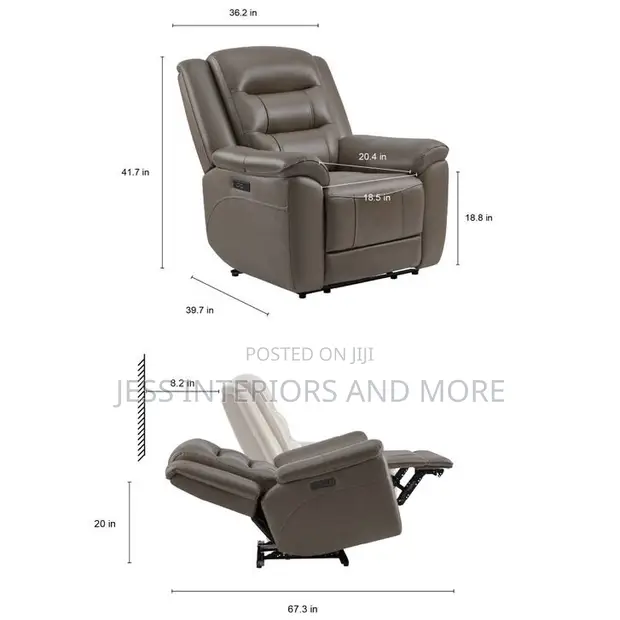 Mason Leather Power Glider Recliner with Power Headrest - 1