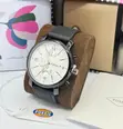Fossil Men's Chronograph Watch - Black Dial Genuine Leather Strap - 2