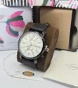Fossil Men's Chronograph Watch - Black Dial Genuine Leather Strap - 3