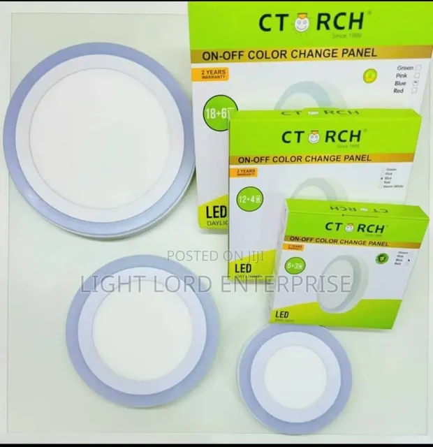 Gabun 2-Color Panel Light (Blue Effect) - 1