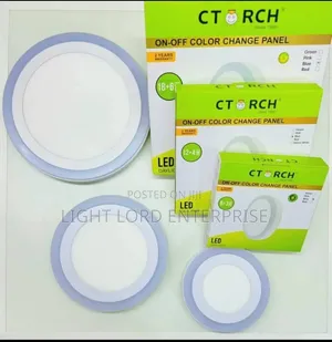 Gabun 2-Color Panel Light (Blue Effect)