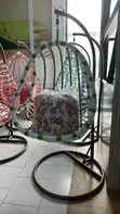 Green & White Garden Swing Chair - 2