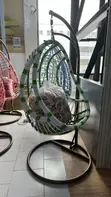Green & White Garden Swing Chair - 3