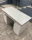 Office Desk / Computer Table with Glass Top & Drawers - 4