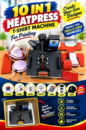 Brand New 10-in-1 Heat Press T-Shirt Machine