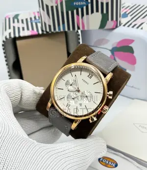 Fossil Chronograph Genuine Leather Watch