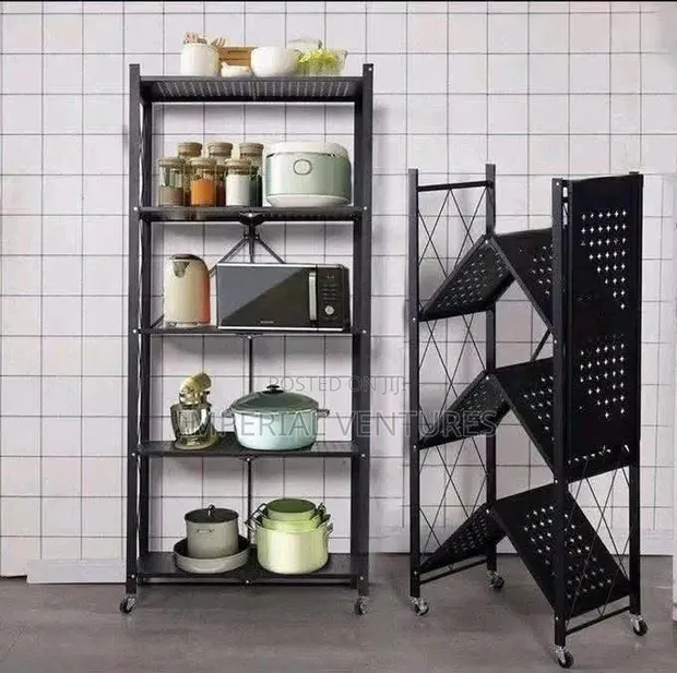 5 Tier Metallic Kitchen Rack - 1