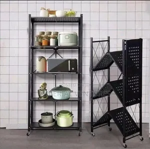 5 Tier Metallic Kitchen Rack