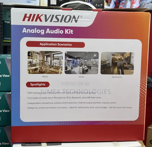 Hikvision Analog Audio Amplifier Kit 100V 60W 2-Zone - 1