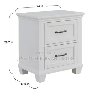 Rose Nightstand with Built-in Charging
