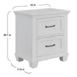 Rose Nightstand with Built-in Charging - 1