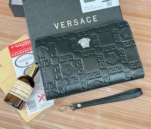 Versace Genuine Leather Medusa Detail Men's Handbag