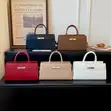 Women's Classic Lock-Closure Satchel Handbag - 1