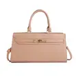Women's Classic Lock-Closure Satchel Handbag - 2
