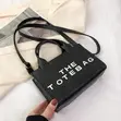 Women's Canvas Letter Print Mini Tote Bag - 2