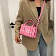 Women's Canvas Letter Print Mini Tote Bag - 3