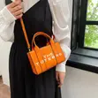 Women's Canvas Letter Print Mini Tote Bag - 4