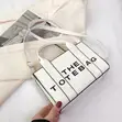 Women's Canvas Letter Print Mini Tote Bag - 5